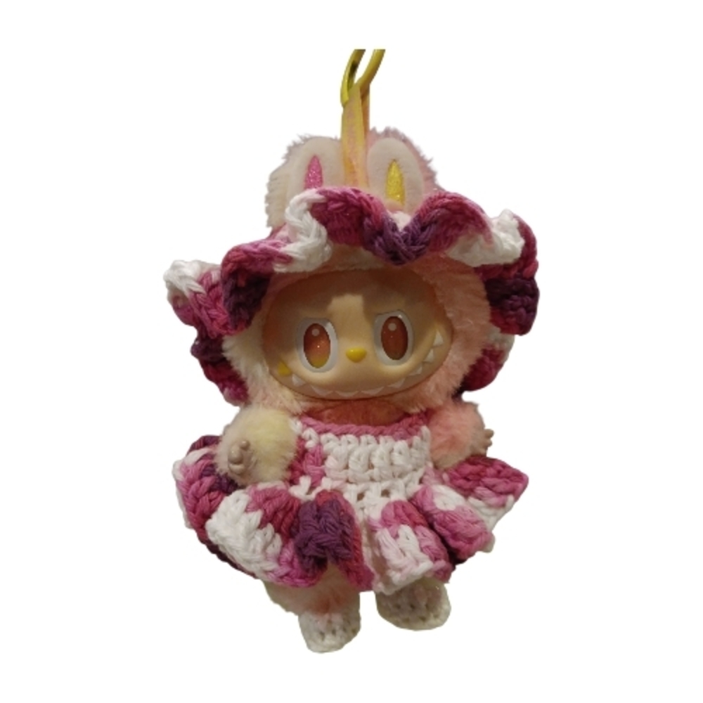 #GG Adorable Pink and White Plush Doll Outfit